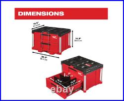 Milwaukee 48-22-8442 PACKOUT 22 2-Drawer Tool Box with Metal Reinforced Corners