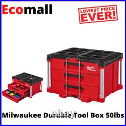 Milwaukee 48-22-8443 PACKOUT 3 Drawer Durable Tool Box w 50lbs Capacity