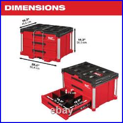 Milwaukee 48-22-8443 PACKOUT 3 Drawer Durable Tool Box with 50lbs Capacity