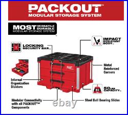 Milwaukee 48-22-8443 PACKOUT 3-Drawer Tool Box NEW FAST DELIVERY
