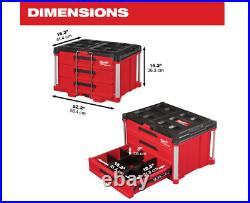 Milwaukee 48-22-8443 PACKOUT 3-Drawer Tool Box NEW FAST DELIVERY