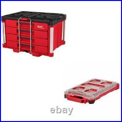 Milwaukee 48-22-8444 PACKOUT 4-Drawer Tool Box With FREE 48-22-8436 Organizer