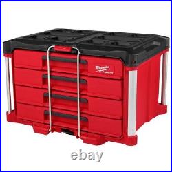 Milwaukee 48-22-8444 PACKOUT 4-Drawer Tool Box with Metal Reinforced Corners New