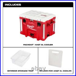 Milwaukee 48-22-8462 PACKOUT 40QT XL Cooler with Impact Resistant Polymer Body