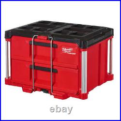 Milwaukee PACKOUT 2-Drawer Tool Box, 50 lb Capacity, Model 48-22-8442, New