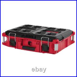 Milwaukee PACKOUT 22 in Medium Red Tool Box with 75 lbs Weight Capacity Milwaukee PACKOUT 22 in Medium Red Tool Box with 75 lbs Weight Capacity