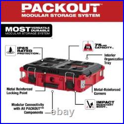 Milwaukee PACKOUT 22 in Medium Red Tool Box with 75 lbs Weight Capacity Milwaukee PACKOUT 22 in Medium Red Tool Box with 75 lbs Weight Capacity