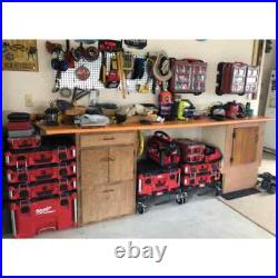 Milwaukee PACKOUT 22 in Medium Red Tool Box with 75 lbs Weight Capacity Milwaukee PACKOUT 22 in Medium Red Tool Box with 75 lbs Weight Capacity