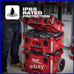 Milwaukee PACKOUT 22 in Medium Red Tool Box with 75 lbs Weight Capacity Milwaukee PACKOUT 22 in Medium Red Tool Box with 75 lbs Weight Capacity