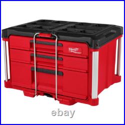 Milwaukee PACKOUT 3-Drawer Tool Box 48-22-8447 Multi-Depth Storage Unit Milwaukee PACKOUT 3-Drawer Tool Box 48-22-8447 Multi-Depth Storage Unit