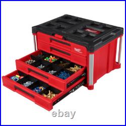 Milwaukee PACKOUT 4-Drawer Tool Box Red/Black 48-22-8444 Modular Storage System Milwaukee PACKOUT 4-Drawer Tool Box Red/Black 48-22-8444 Modular Storage System