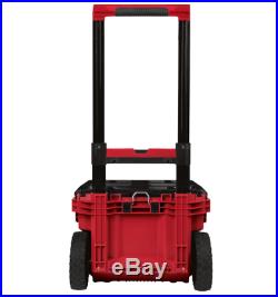 Milwaukee PACKOUT Rolling Tool Box 22 in. 250 lb Weight Capacity Tray Latches