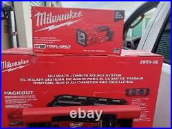 Milwaukee PACKOUT Three piece set. Rolling Tool Box, organizer, crate