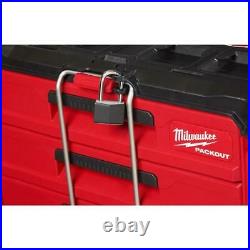 Milwaukee PACKOUT Tool Storage 22.2 in. 3-Drawer Lockable Tool Box Polypropylene