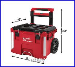 Milwaukee Packout 3 Piece Tool-Box Storage Rolling-Wheeled Cart Organizer- NEW