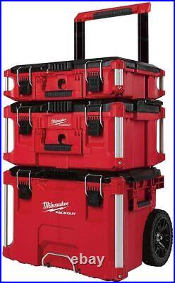 Milwaukee Packout Rolling Modular Stackable Tool Box Storage System, Red