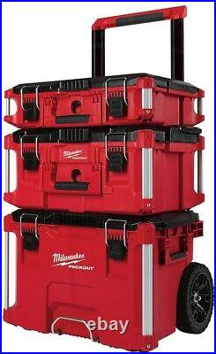 Milwaukee Packout Tool Box Modular Storage Organizer System 22 in. Mobile Wheels
