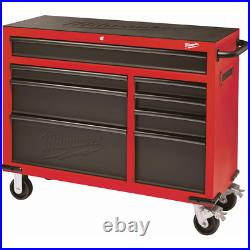 Milwaukee Roller Cabinet Tool Chest 46 in. Red Black Textured (8-Drawer)
