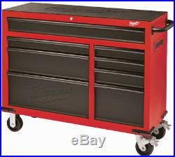 Milwaukee Steel Tool Chest 46In 16 Drawer Rolling Cabinet Set Textured Red Black