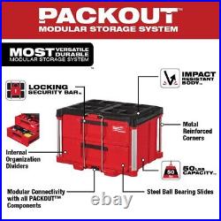 Milwaukee Tool 48-22-8442 Packout 2-Drawer Tool Box, 50 Lb Capacity / 25 Lb