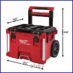 Milwaukee Tool Box Storage 22 Modular Impact-Resistant Polypropylene Red