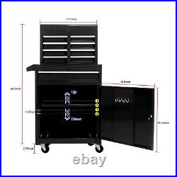 Mobile Rolling Tool Box Chest Cabinet with Lockable Wheels Sliding Drawers