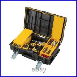 Mobile Tool Box Tote Large Rolling Storage Chest Wheels Stackable Wide Handle