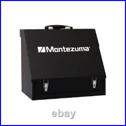 Montezuma Portable Tool Box 15W x11D Steel Lockable + Scratch Resistant Black