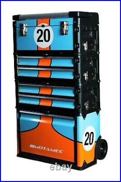 Motamec Modular Tool Box Trolley Mobile Cart Cabinet Chest C41H Gulf Racing