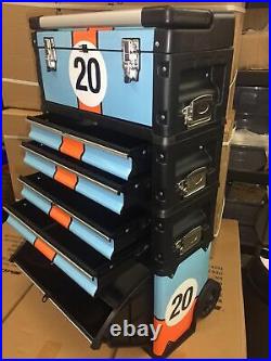 Motamec Modular Tool Box Trolley Mobile Cart Cabinet Chest C41H Gulf Racing