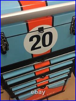 Motamec Modular Tool Box Trolley Mobile Cart Cabinet Chest C41H Gulf Racing