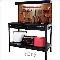 Multi Purpose Heavy Duty Workbench With Work Light by WorkPro Garage NEW