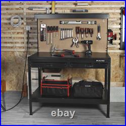 Multi Purpose Heavy Duty Workbench With Work Light by WorkPro Garage workshop