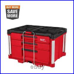 NEW 22 Modular 3-Drawer Tool Box, Metal Corners, 50 lbs Capacity, Durable Desig