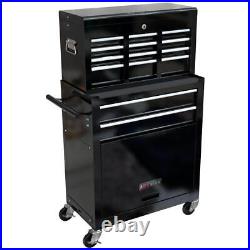 NEW 8-Drawer Rolling Tool Chest Tool Box Detachable Tool Storage Organizer Black