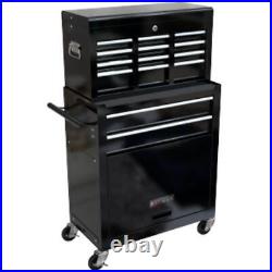 NEW 8-Drawer Rolling Tool Chest Tool Box Detachable Tool Storage Organizer Black