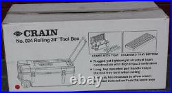 NEW Crain 024 Rolling 24'' Tool Box CARPET TILE 400