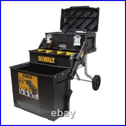 NEW DeWALT Black Utility Rolling Portable Toolbox Cart Chest Tool Storage Box