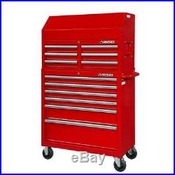 NEW HUSKY 36 in. 12-Drawer Tool Chest and Cabinet combo in Gloss Red