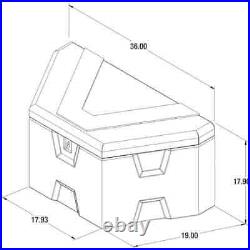 NEW Heavy Duty Matte Plastic Trailer Tongue Truck Tool Box 18in X 19in X 36in