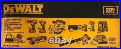 NEW IN BOX DEWALT DCK1020D2 20V MAX CORDLESS Lithium-Ion 10 Tool Combo Kit New