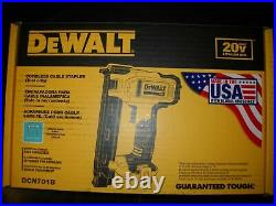 NEW IN BOX DEWALT DCN701B 20V Cordless WIRE Cable Stapler TOOL New