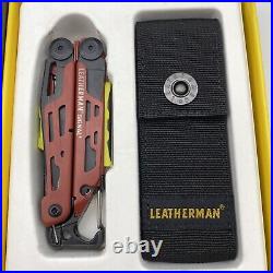 NEW LEATHERMAN SIGNAL SURVIVAL MULTI-TOOL CRIMSON RED with NYLON SHEATH OPEN BOX NEW LEATHERMAN SIGNAL SURVIVAL MULTI-TOOL CRIMSON RED with NYLON SHEATH OPEN BOX