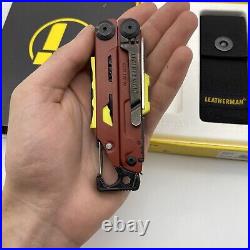 NEW LEATHERMAN SIGNAL SURVIVAL MULTI-TOOL CRIMSON RED with NYLON SHEATH OPEN BOX