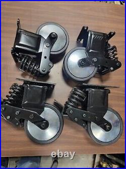 NEW Set of 4 Heavy Duty 6 x 2 Spring Suspension Tool Box Casters 1,000 lbs