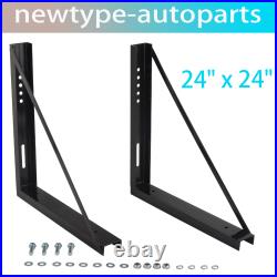 NEW Welded Structural Truck Tool Box Steel Mounting Brackets Black, Set of 2