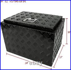 New 24x17x18 Aluminum Pickup Truck Trunk Bed Tool Box Trailer Storage+lock