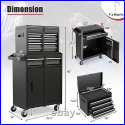New 5-Drawer Rolling Tool Chest Cabinet Metal Tool Storage Box Lockable with