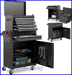 New 5-Drawer Rolling Tool Storage Cabinet with Detachable Top Tool Box