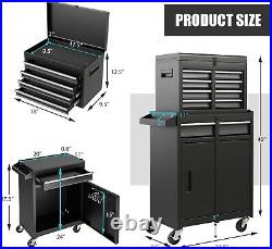 New 5-Drawer Rolling Tool Storage Cabinet with Detachable Top Tool Box